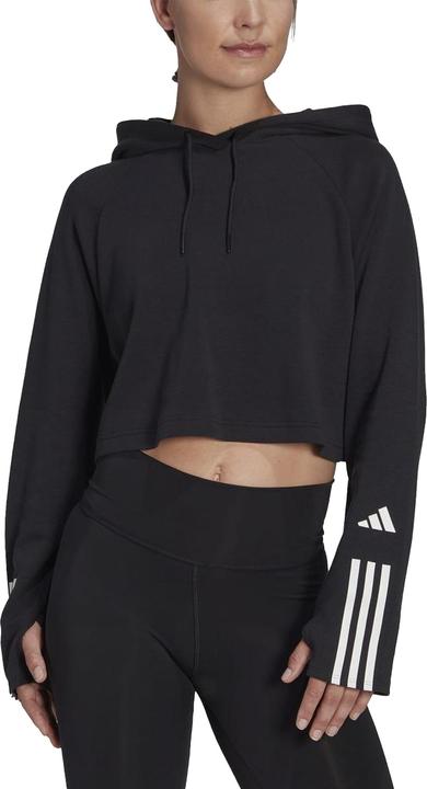 Immagine prodotto adidas Train Essentials Felpa con Cappuccio Strisce Ritagliata Donna (32 D)