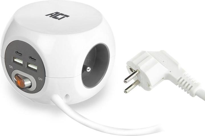 Actual product image Power Socket Cube (7 x, CEE 7/7, 1.50 m)
