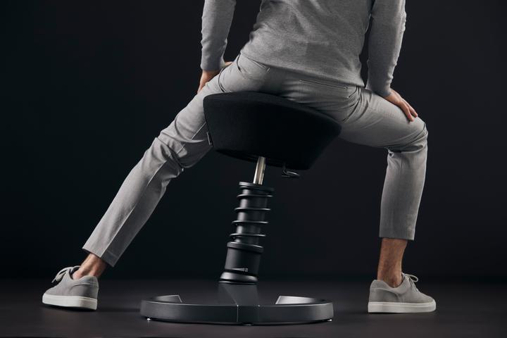 Produktbild Aeris Sitzhocker Swopper 101STBKBK schwarz/grün, mit Gleiter