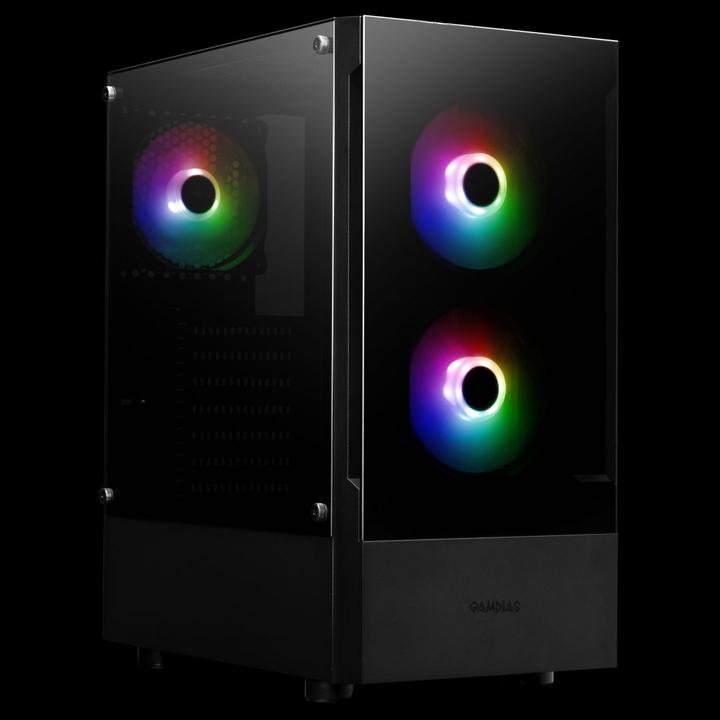 Actual product image Gamdias Boitier Moyen Tour ATX Argus E3 v2 RGB avec panneau vitré (Noir) (ATX)