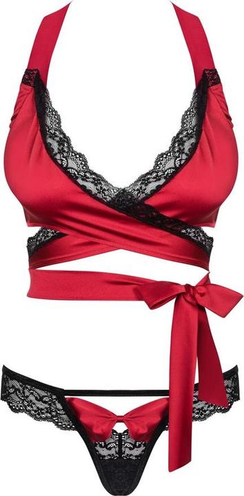 Produktbild Obsessive Sensuelia 2teiliges DessousSet mit WickelOberteil rot (XXL)