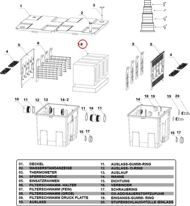Produktbild SunSun CBF-350B Ersatzteil Filterschwamm grob BioTeichfilter Filtermatte Teich