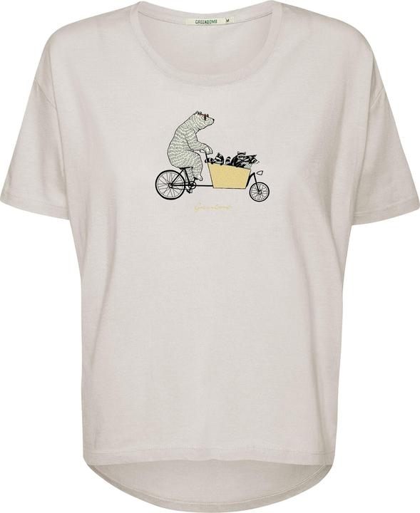 Greenbomb Women's Bike Cargo Raccoon Feel T-Shirt