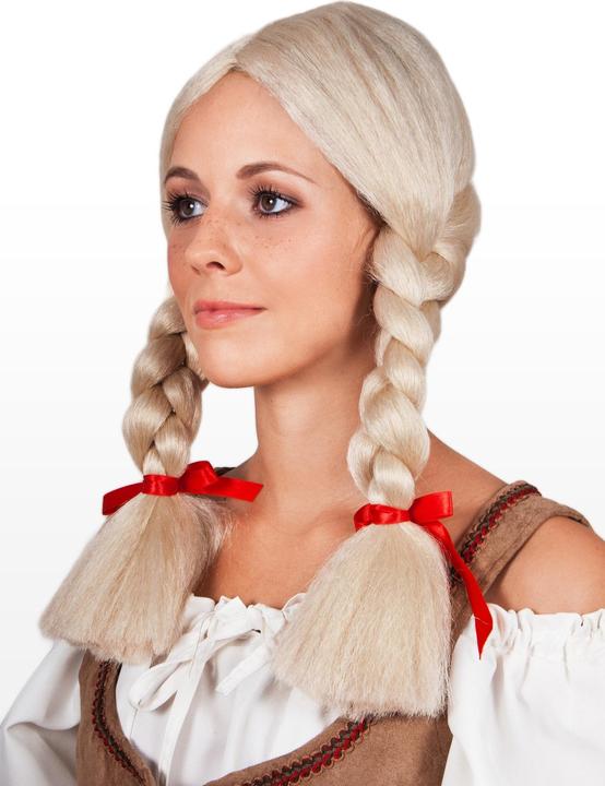 Produktbild Maskworld Blonde Perücke mit dicken Zöpfen