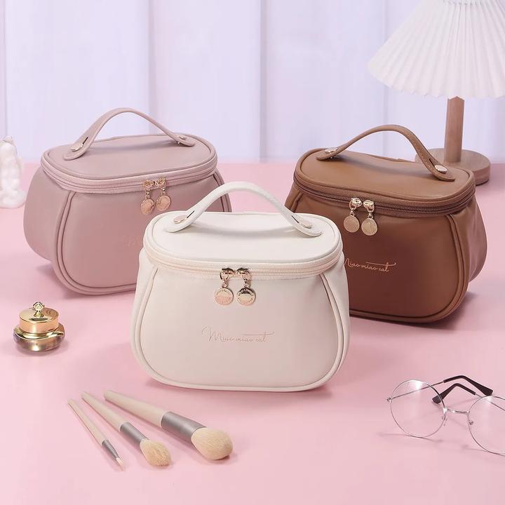 Image du produit Only-Bags.Store trousse de maquillage de voyage en cuir grande trousse de maquillage pour sortir