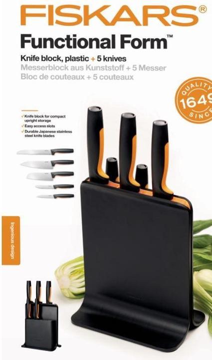 Actual product image Fiskars Functional shape plastic knife case for 5 knives