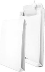 Productafbeelding Securitex Gevouwen envelop, B4, wit, zonder venster 130 g/m², vouw: 50 mm, afmetingen: (B)250 x (H)353 mm (5 x)