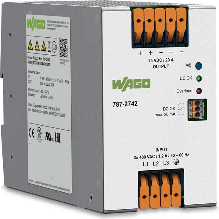 Produktbild Wago Primär getaktete StromversorgungenEPSITRON ECO Power 1-phasig DC24V 20A