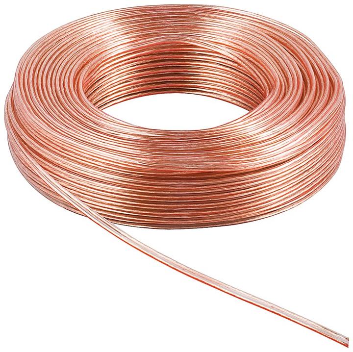 Actual product image Goobay Speaker Cable Transparent CCA (25 m, 1.50 mm²)