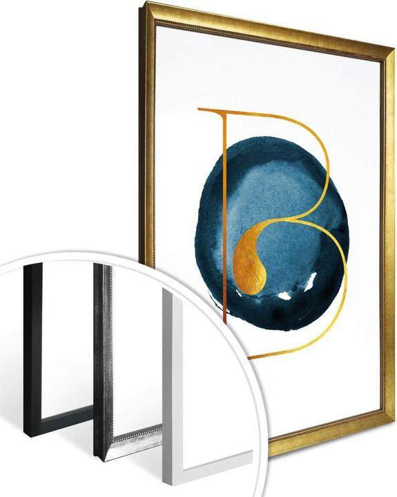 Actual product image Trenddeko The golden B (30 x 40 cm)