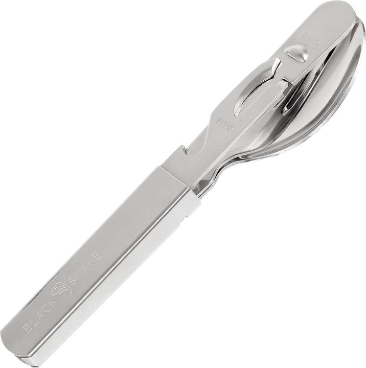 Actual product image Black Snake Stainless Steel Camping Tableware Set