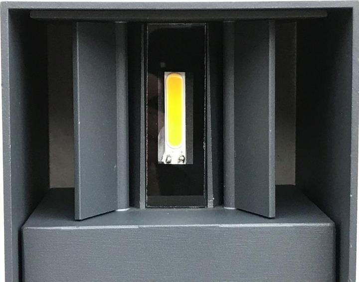 Image du produit Z-Licht Applique murale cube LED 10W anthracite IP65 (1000 lm)