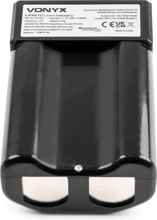 Produktbild Vonyx Akku Pack MRB12, Zubehörtyp Lautsprecher: Akku (Megaphon)