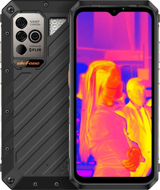 Actual product image Ulefone Smartphone Power Armor 18T Ultra 5G 12GB/512GB (schwarz) ohne Ladegerät (512 GB, Black, 5G)