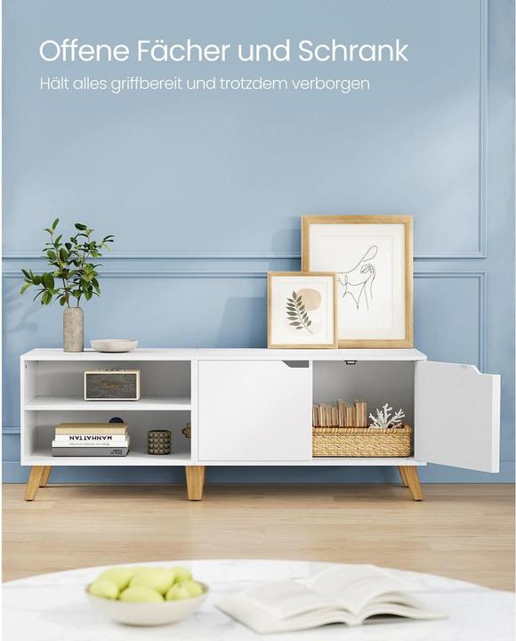 Produktbild Vasagle TV-Möbel 140 x 40 x 45 cm, Weiss (140 x 40 x 45 cm)