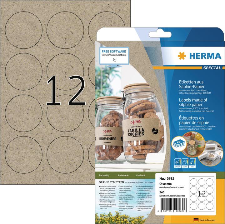 Produktbild HERMA Graspapier Etiketten A4