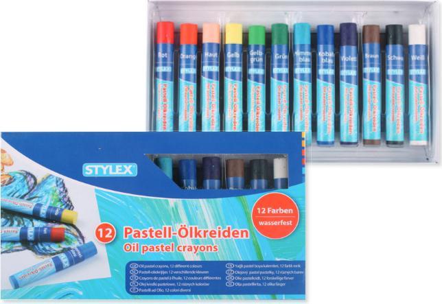Produktbild Stylex Ölkreiden Pastell 12er Set (Mehrfarbig)