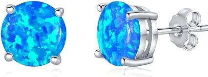 Image du produit Silvego Boucles d'oreilles en argent avec opale synthétique JJJEB302004