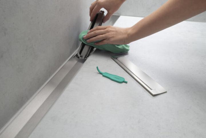 Produktbild hansgrohe HG Duschrinne RainDrain Flex kb. Wd-mon 900mm edelstahl gebürstet (900 mm)