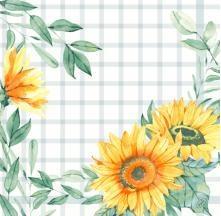 Actual product image Duni Serviet Dunisoft Airlaid 40x40 cm Sunflower Day,60 pcs/pk (60 x, 40 x 40 cm)