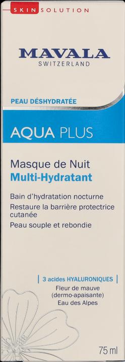 Label énergétique Mavala Aq+ Masque multi-hydratant pour la nuit (75 ml)
