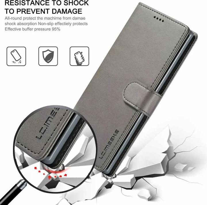 Produktbild LC.Imeeke Huawei P30 Pro - Wallet Etui mit 3 Kartenfächern & Magnetverschluss, Grau (Huawei P30 Pro)