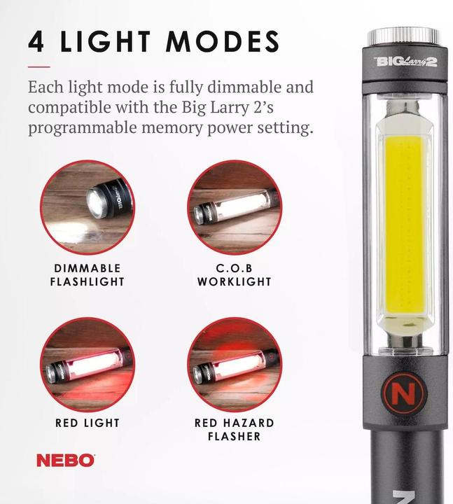 Image du produit Nebo Big Larry 2 (19.70 cm, 500 lm)