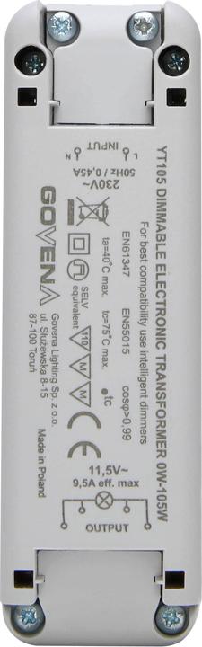 Actual product image Kopp Electronic transformer 0-105W/VA 202510093