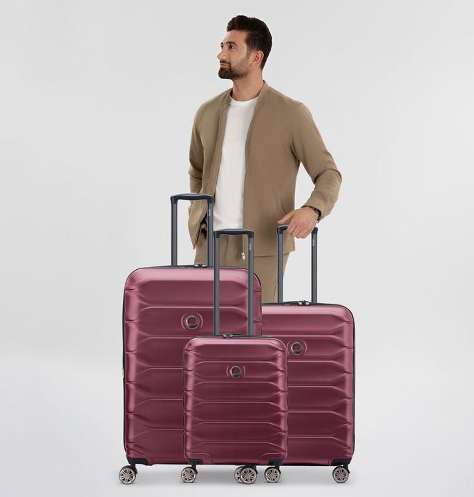 Immagine prodotto Delsey Meteor 4 Rollen Kofferset 3-teilig mit Dehnfalte (221 l, XL (da 115l))