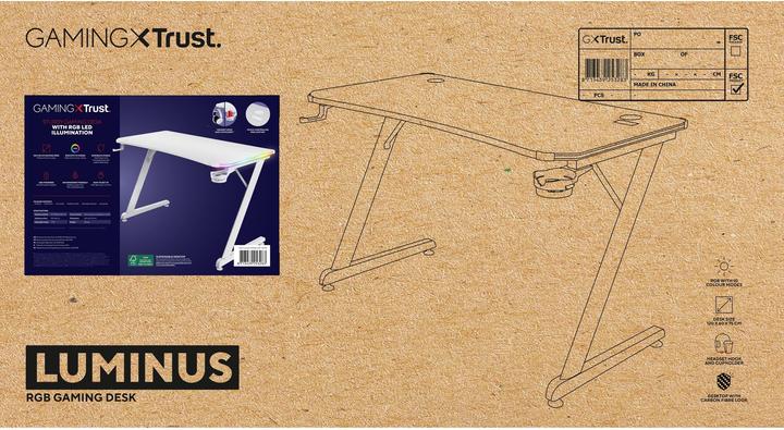 Image du produit Trust Bureau de jeu GXT 709W LUMINUS