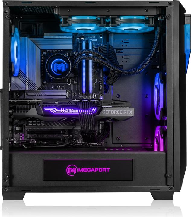 Produktbild Megaport Gaming PC Intel Core i7-12700KF • GeForce RTX3070 • 79-DE (Intel Core i7-12700KF, 16 GB, 1000 GB)