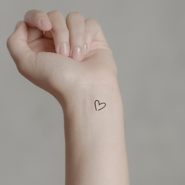 Produktbild minink Temporäres Tattoo – Schmales & offenes Herz