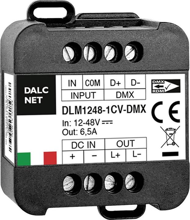 Dalcnet Variateur 12V-48V 6.5A CV DMX/Push