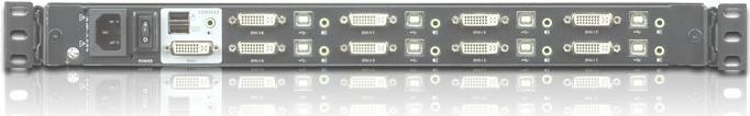 Immagine prodotto Aten CL6708MW UK Switch KVM a binario singolo 8 porte 17,3" LCD (USB DVI) layout UK