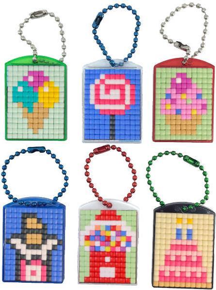 Pixelhobby Schlüsselanhänger 6er Geschenk Set - Sweets