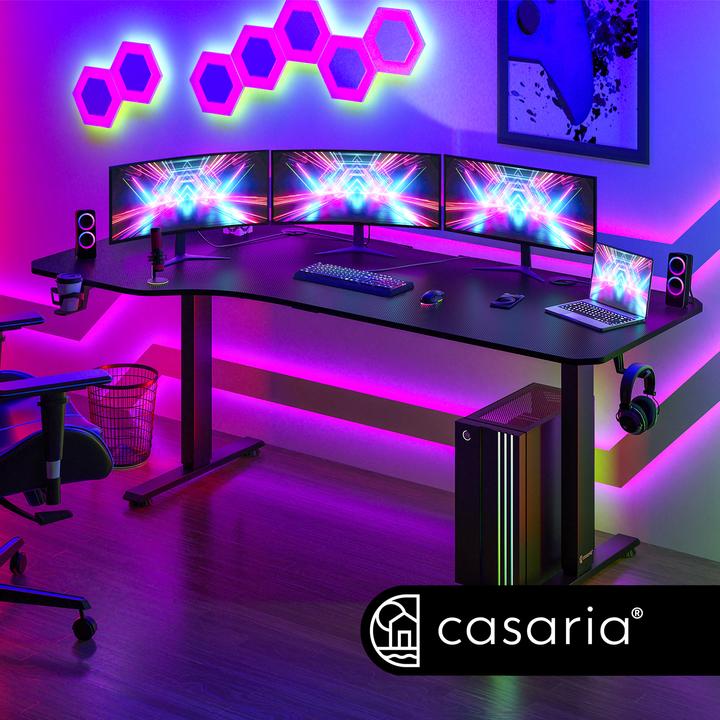 Produktbild Casaria Höhenverstellbarer Schreibtisch (160 x 75 x 118 cm)
