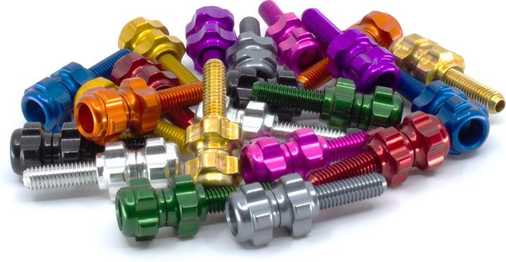Actual product image Paul Component Engineering Paul Component Baby Groovy Barrel Adjusters, pair, brass
