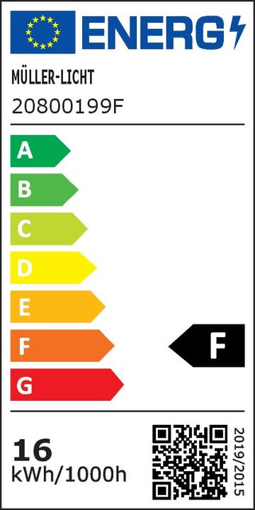 Etichetta energetica Müller Licht Apparecchio con diffusore impermeabile LED G (1700 lm, G13)