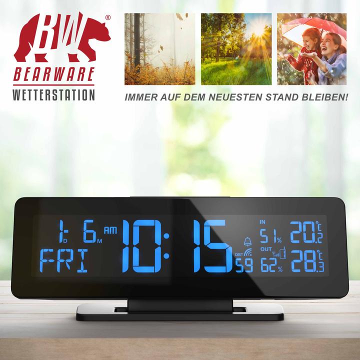 Image du produit Bearware Station météo sans fil avec capteur extérieur
