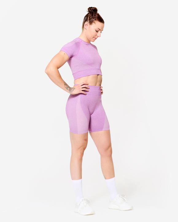 Image du produit Domyos Short de fitness seamless et taille haute, rose (L)
