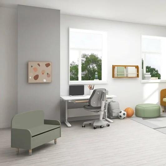 Produktbild Flexa Sitzbank mit Stauraum Dots Naturgrün (Kindersessel)
