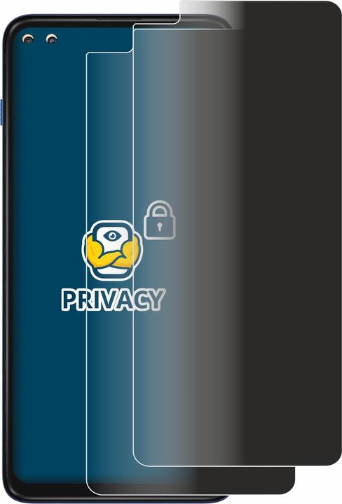 Productafbeelding BROTECT Anti-spionnetje privacyfolie Beschermfolie tegen blauw licht (2 Stuk, Motorola Moto G 5G Plus)