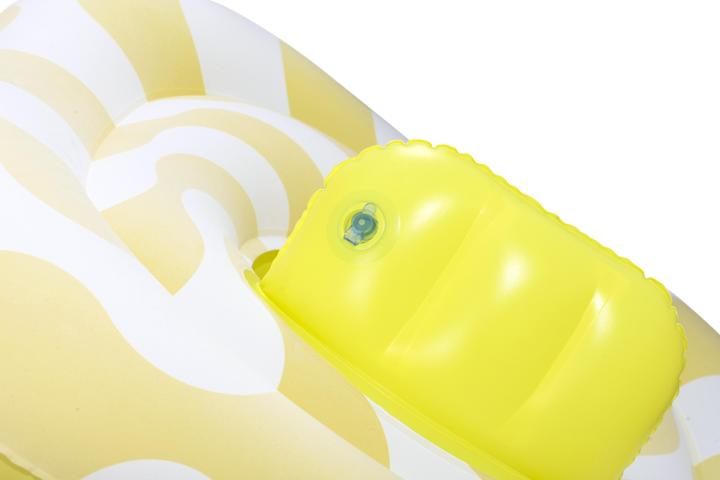 Actual product image Bestway Swim Safe ABC Comfort Plush Wavy Square 2-Ring Inflatable Baby Boat Float