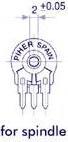 Produktbild Velleman Piher Trimmer 22K (Small Hor For Spindle)