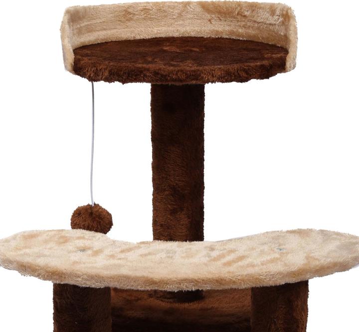 Produktbild Wiltec Kratzbaum 67cm Braun/Beige Katzen Kletterbaum Katzenkratzbaum Katzenbaum (67 cm, Braun/Beige)