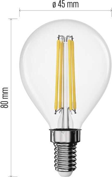 Produktbild Emos LED Lampe Filament Mini Globe / E14 / 1,8 W (25 W) / 250 lm / Neutral Weiss (E14, 1.80 W, 250 lm, 1 x, D)