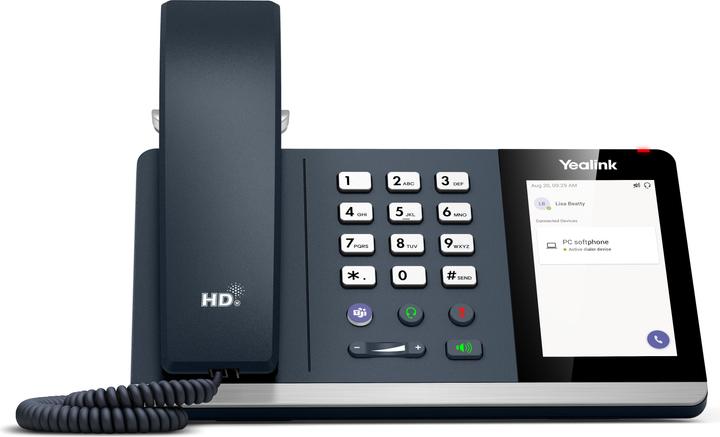 Produktbild Yealink MP45, IP-Telefon, Schwarz, Grau, Kabelgebundenes Mobilteil, 64 MB, 128 MB, Linux