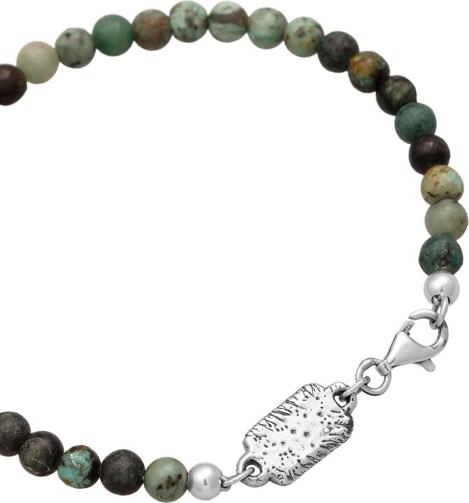 Haze & Glory Armband Afrikanischer Türkis Ozean Perlen 925 Silber