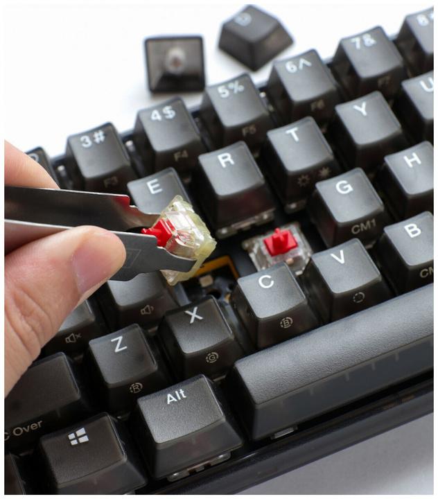 Actual product image Ducky One 3 Aura Black SF Gaming Keyboard, RGB LED - MX-Speed-Silver (US) (Eng. Int., Cable)