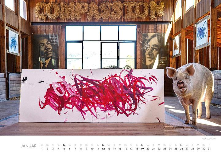 Produktbild Pigcasso Kalender 2025 (Harter Einband, Deutsch)